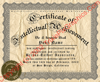 Fake IQ Certificates