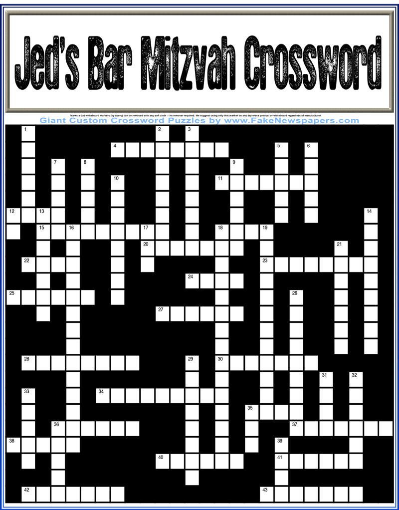 Make your own crossword.