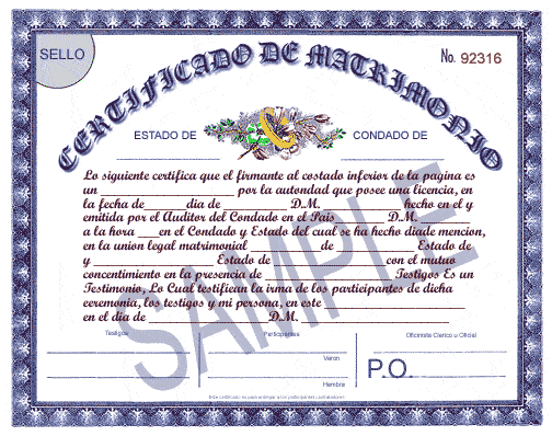 Spanish Fake Marriage Certificates