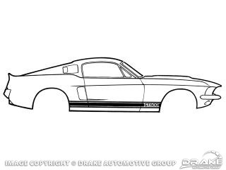 65 Shelby GT350 Stripe Kit, Blue