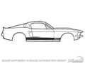 66-68 Shelby GT350 Stripe Kit, Black