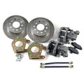 64-73 Mustang Rear Disc Brake Conversion Kit, Drilled/Slotted Rotors - Drake