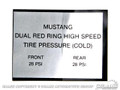 Red Ring Tire Pressure Decal