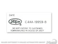 64-66 Air Cond. Dryer Decal