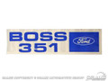 Boss 351 Valve Cover Decal