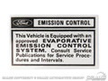 Boss 302 Emission Decal (manual Transmission California)