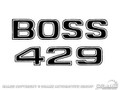 69-70 Boss 429 Fender Decal (black)