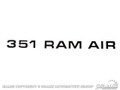 71-72 351 Ram Air Hood Decal