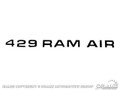 71 429 Ram Air Scoop Decal (black)