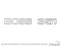 71 Boss 351 Trunk Decal (argent)