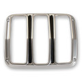 64-66 Tail Light Bezels (satin, Pair) - Drake