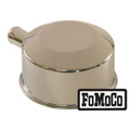 65-66 Push-On Oil Cap with Tube, Chrome, FoMoCo Logo - Drake