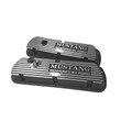 64-73 MUSTANG Block Letter Aluminum Valve Covers, V8 289/302/351W - Drake