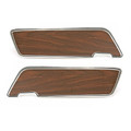 69-70 Deluxe Door Panels, Walnut Inserts - Drake