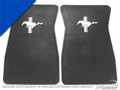 64-73 Mustang Embroidered Carpet Floor Mats, Bright Blue
