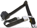 64-73 Mustang Retractable 3 Point Seat Belt, Black - Drake