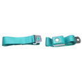 64-73 Mustang Push Button Seat Belt, Aqua - Drake