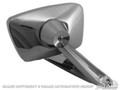 67-68 Remote Side View Mirror, RH, Concours