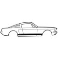 65-66 Gt Stripe Kit (white) - Drake