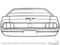 71 Mustang BOSS 351 Trunk Lid Stripe Kit, Black