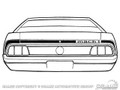 73 Mustang Mach 1 Trunk Lid Stripe Kit, Black
