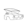 67-68 Mustang Fastback Rear Window Seal - Drake