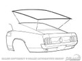 71-73 Mustang Fastback Rear Window Seal