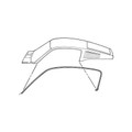 67-68 Mustang Fastback Roof Rail Seal - Drake