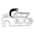 64-66 Mustang Fastback Trunk Seal - Drake