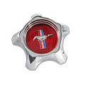 67 Styled Steel Hub Cap, Red - Drake