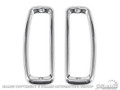 67-77 Bronco Tail Light Bezels, Stainless Steel