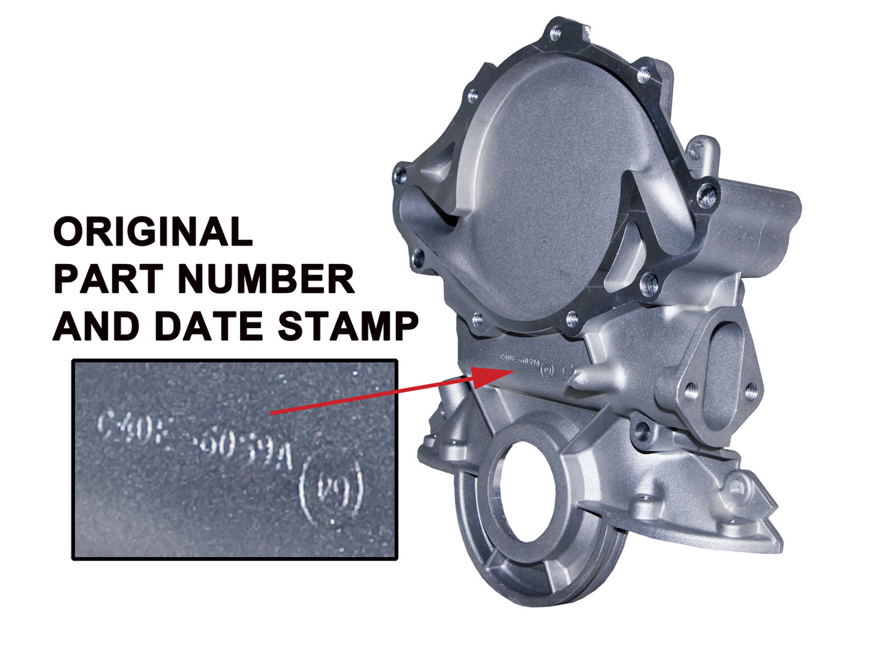 64-65 Timing Chain Cover, 260/289, Aluminum Pump