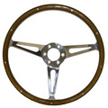 65-73 GT350 Wood Steering Wheel, 14", 6 Hole - Drake