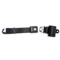 64-73 Mustang Push Button Retractable Seat Belt, Black - Drake