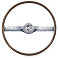 1968 - Steering Wheel 2-Spoke Deluxe Woodgrain Blue - ACP