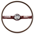 1968 - Steering Wheel 2-Spoke Deluxe Woodgrain Red - ACP