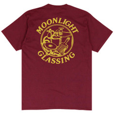 Moonlight Glassing Co. - Circle - Maroon - T-Shirt