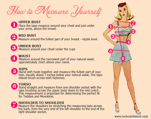 How to measure yourself for lingerie Philippines Lucky Doll size guide