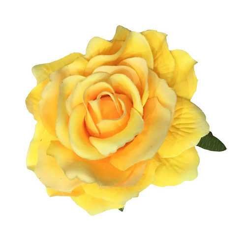 Yellow Rose Pin Up Hair Flower Clip Brooch Buy Online Lucky
