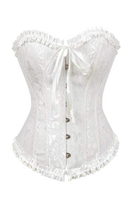 white bustier corset