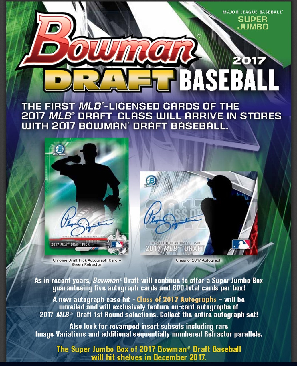 2017 Bowman Draft Picks & Prospects Baseball Super Jumbo 6 Box Case - Diamond Cards Online Store