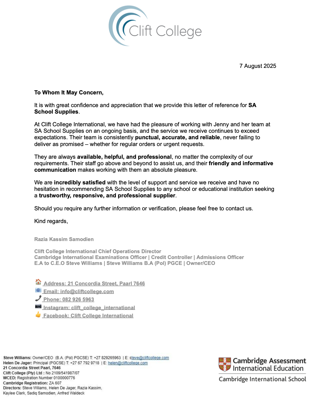 clift-college-testimonial