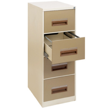 4 Drawer Steel Filing Cabinet With Hanging Rail & Central Locking