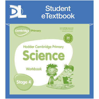 Hodder Cambridge Primary Science Work Book 4 Student e-Textbook - ISBN 9781398316041