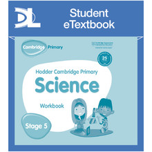 Hodder Cambridge Primary Science Work Book 5 Student e-Textbook - ISBN 9781398316058