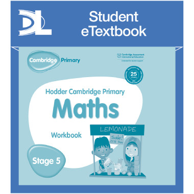 Hodder Cambridge Primary Maths Workbook 5 Student e-Textbook - ISBN 9781398315938