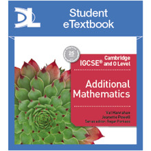 Hodder Cambridge IGCSE and O Level Additional Mathematics Student Etextbook - ISBN 9781510420533