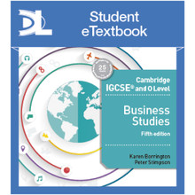Hodder Cambridge IGCSE and O Level Business 5th Edition Student eTextbook - ISBN 9781510420106