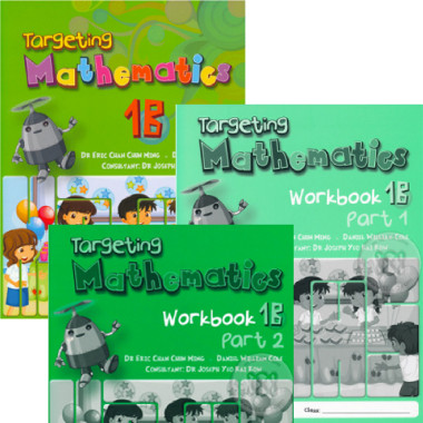 Targeting Mathematics 1B Class Pack (20 Textbooks & 20 each Part 1 & Part 2 Workbooks) - Singapore Maths Primary Level - ISBN 9780190757007