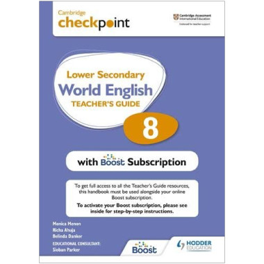 Hodder Cambridge Checkpoint Lower Secondary English Teacher's Guide 8 with Boost Subscription - ISBN 9781398300675